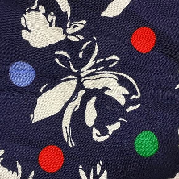 Vintage 80s Pendleton Miss Sophisticates Blue Floral Polka Dot Skirt Sz 6 - Picture 3 of 6